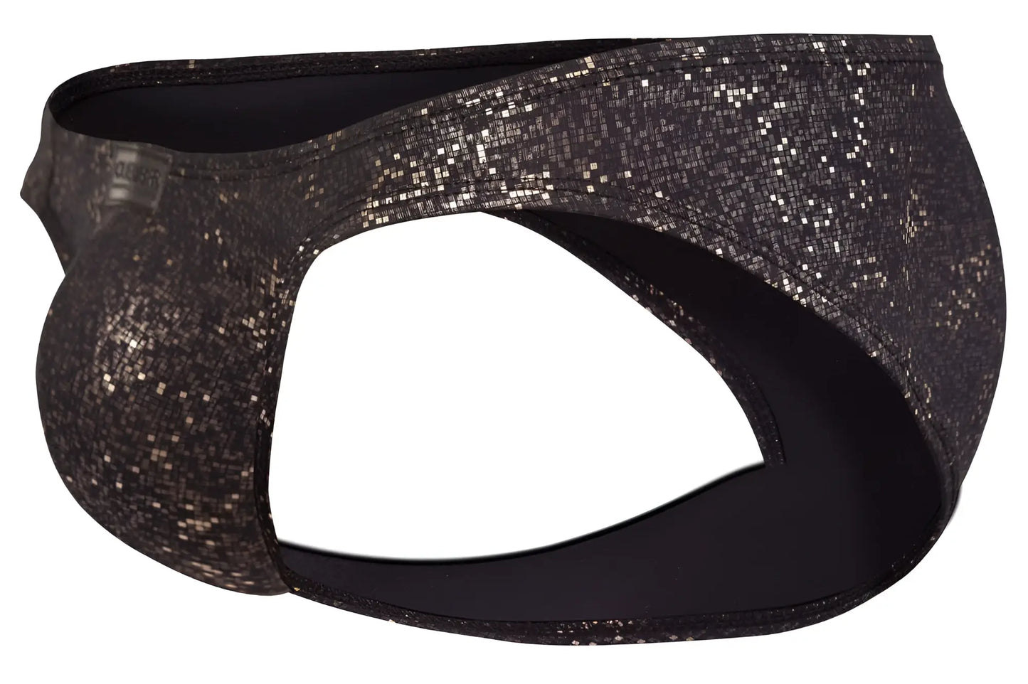 Black and silver glittery fabric briefs clever 2039 galaxy briefs color black with a sleek modern design