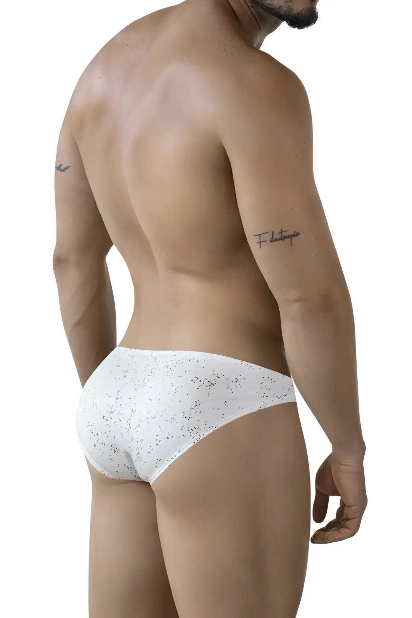 White lace briefs clever 2039 galaxy briefs with delicate speckled pattern in white color