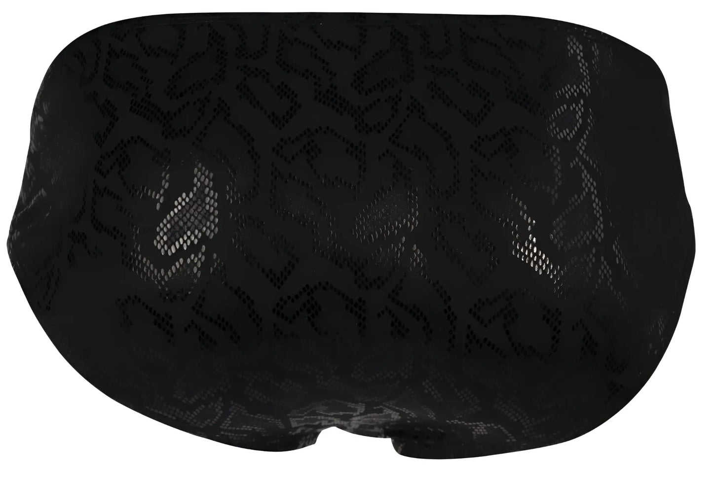 Black eye mask with subtle snakeskin pattern from clever 2040 luxe briefs in black for stylish comfort