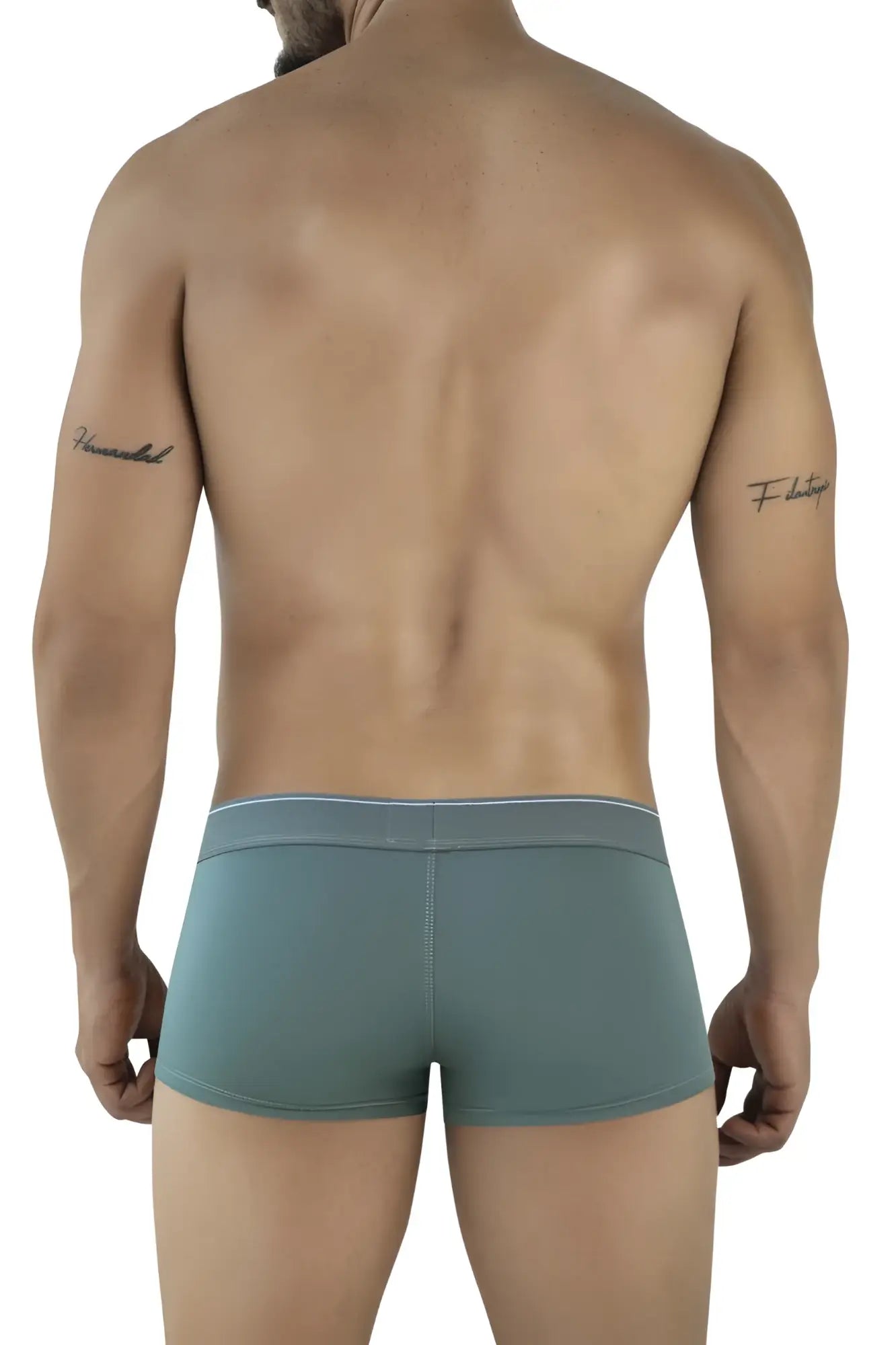 Clever 2042 mendoza trunks green teal form-fitting boxer briefs with subtle white trim on waistband