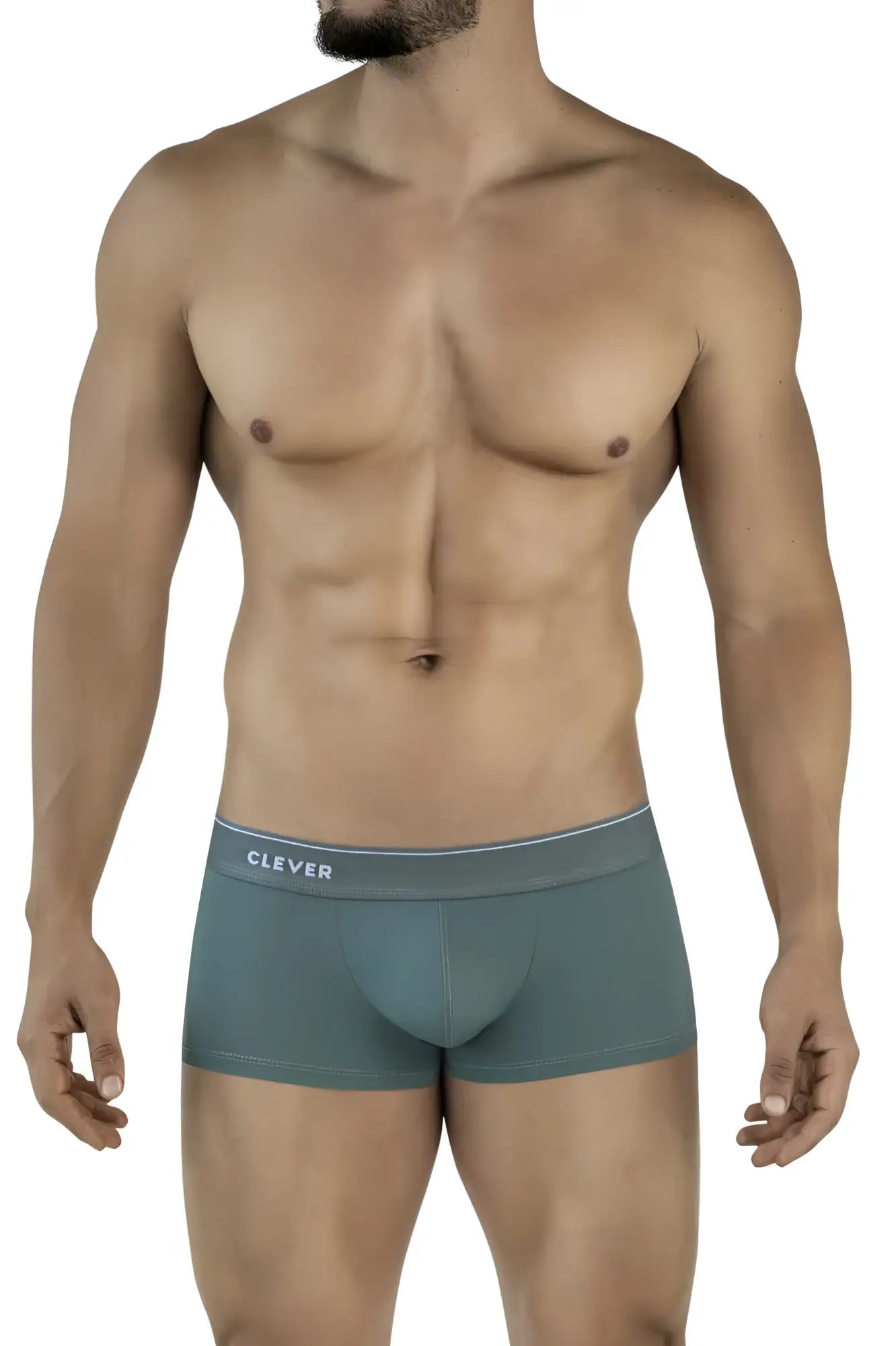 Teal clever 2042 Mendoza trunks boxer briefs with white waistband made from form-fitting fabric for comfortable wear