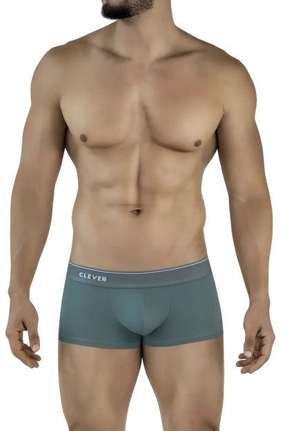 Teal clever 2042 Mendoza trunks boxer briefs with white waistband made from form-fitting fabric for comfortable wear