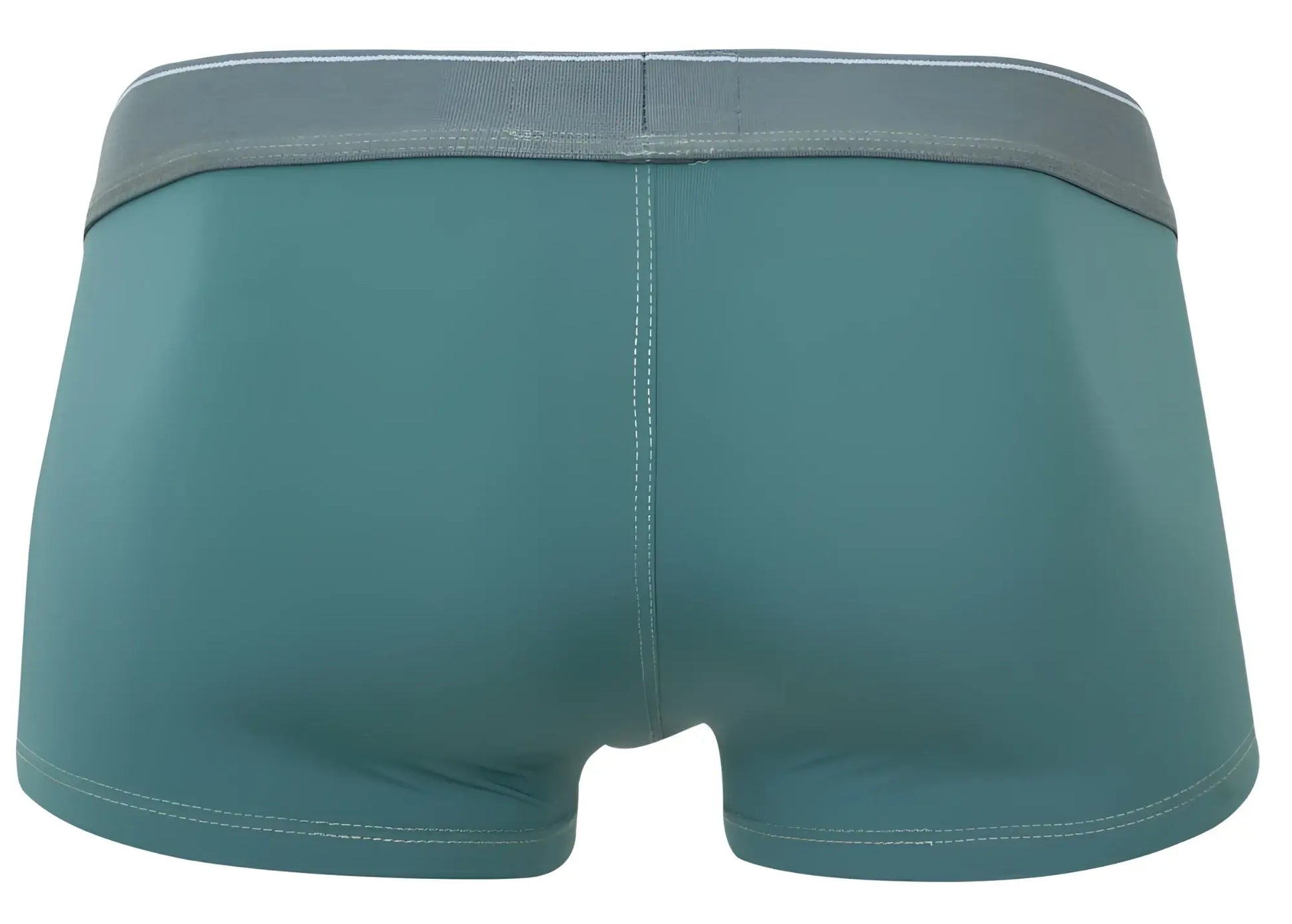 Teal colored clever 2042 mendoza trunks briefs with contrasting gray waistband breathable comfortable fabric