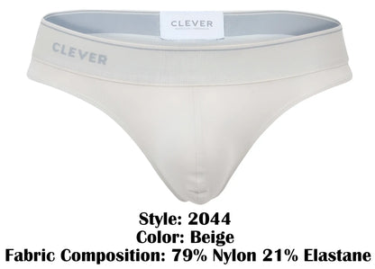 Beige clever 2044 mendoza thongs made from 79 nylon and 21 elastane for comfortable stylish wear