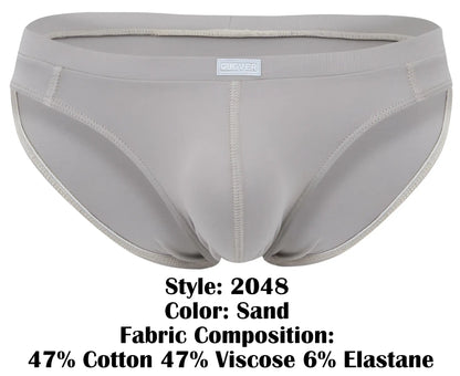 Sand-colored clever 2048 cordoba briefs made from cotton viscose and elastane blend for comfortable wear