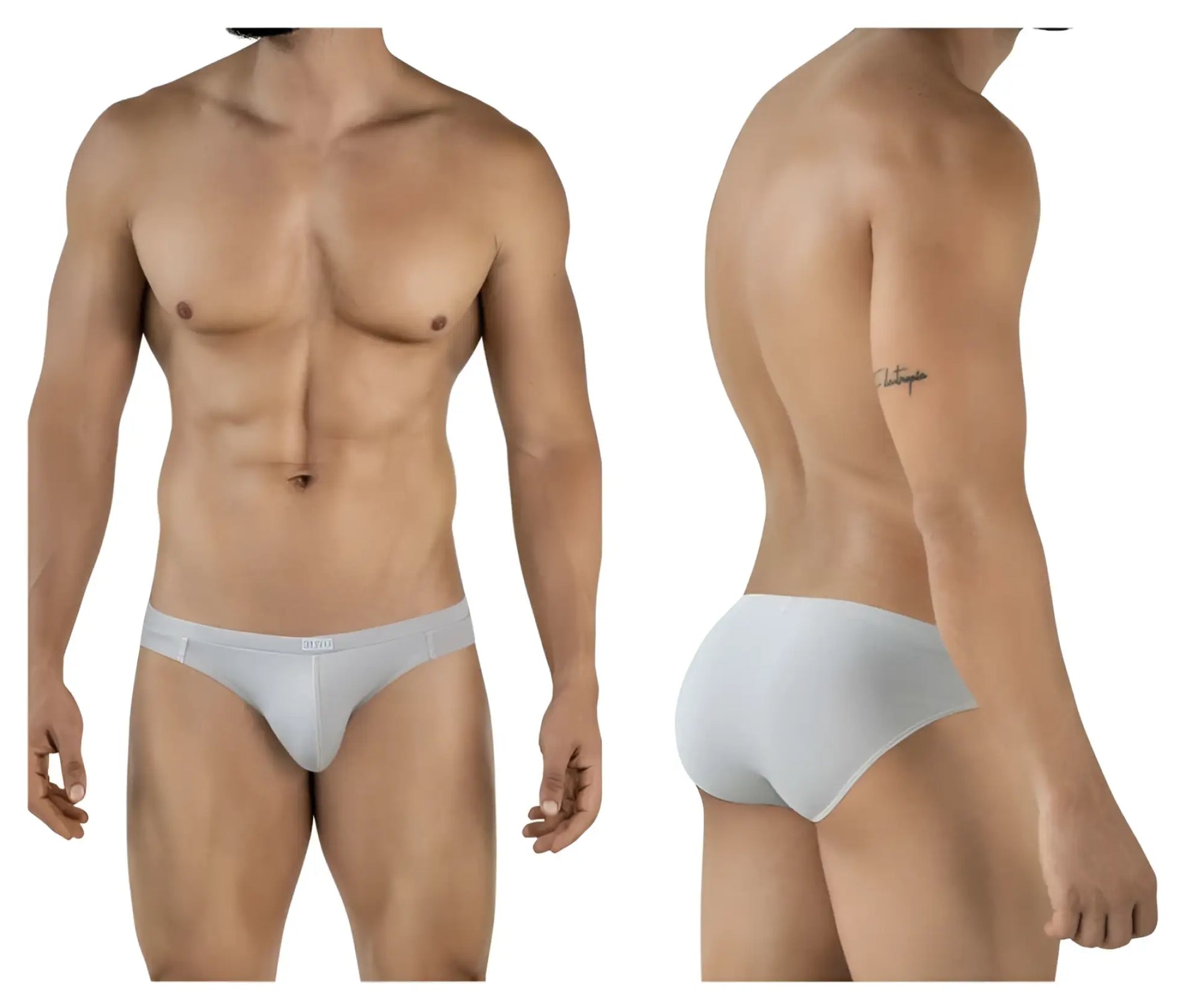 Light gray Clever 2048 Cordoba briefs with subtle brand logo on waistband comfortable for everyday wear