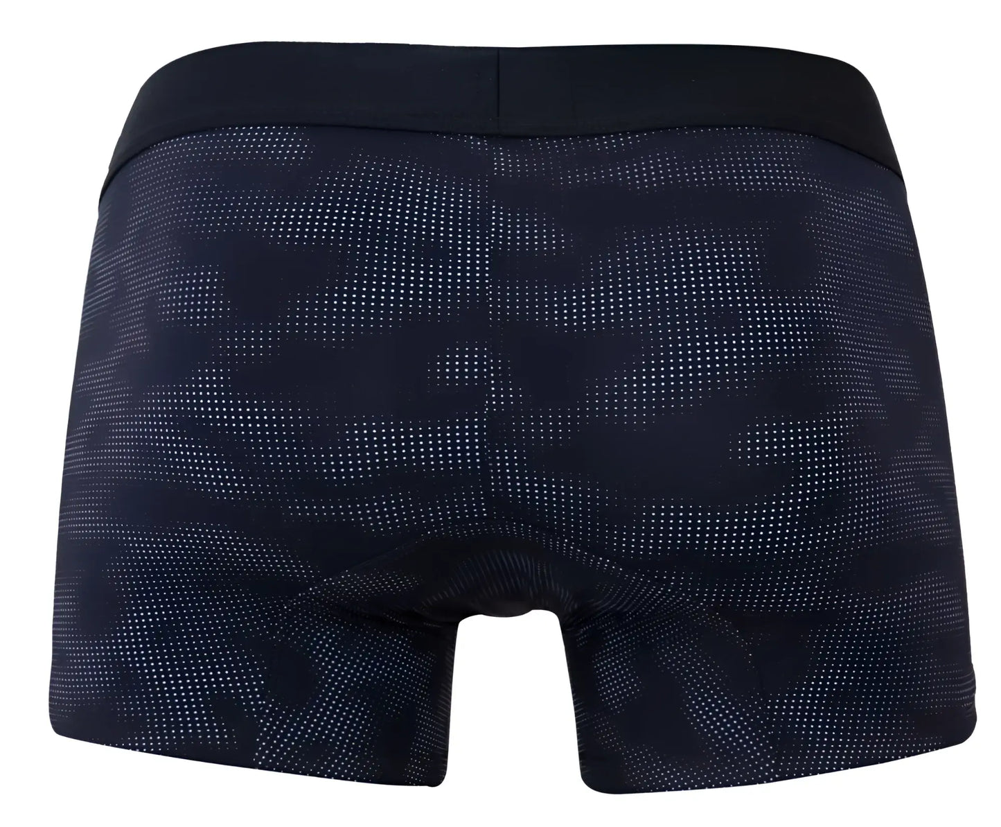Black boxer briefs clever 2052 militar trunks with subtle dotted camouflage pattern and solid black waistband