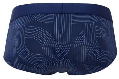 Navy briefs clever 2055 in dark blue with subtle white geometric line pattern for comfortable everyday wear
