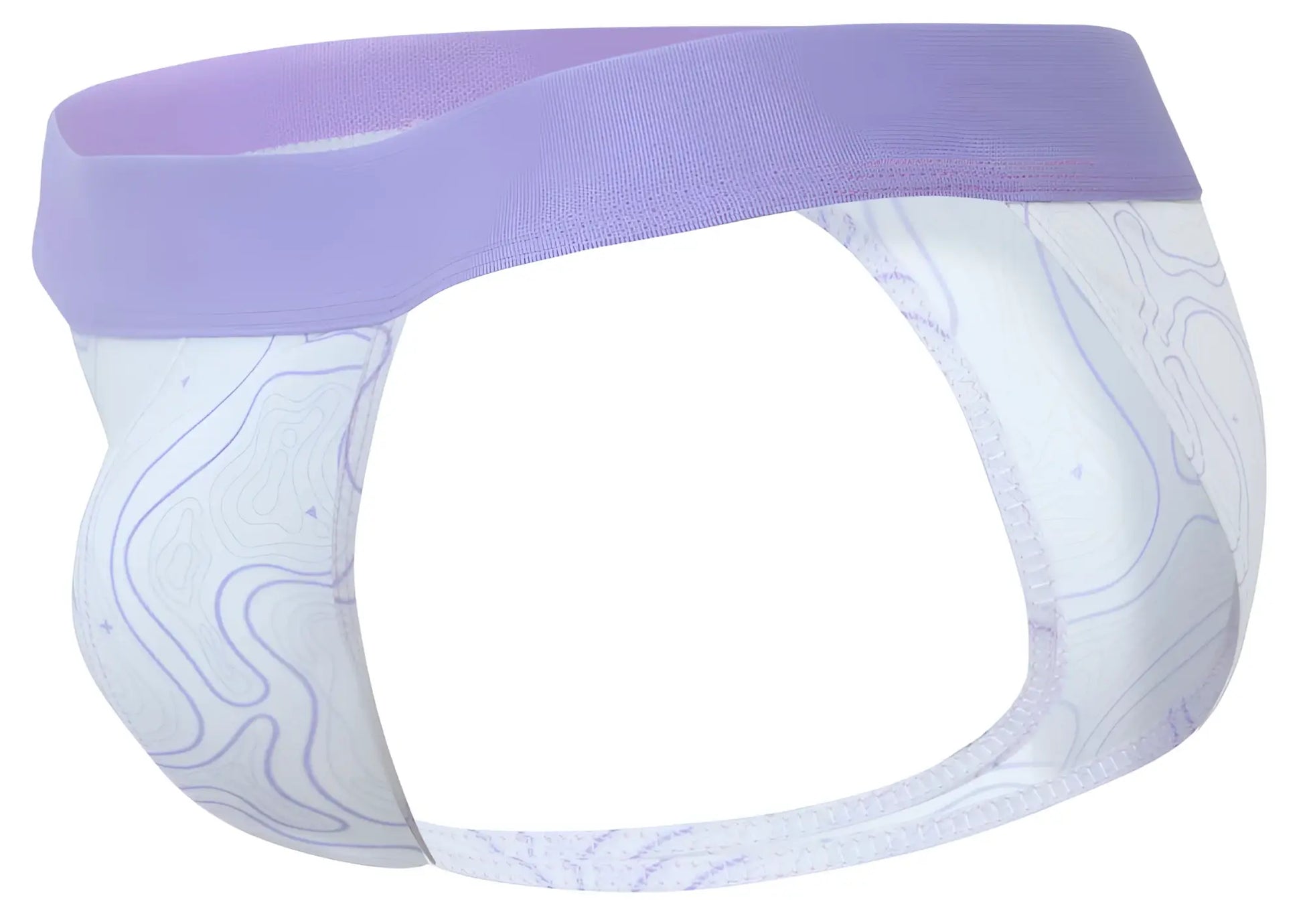 Purple and white patterned men’s briefs clever 2057 maze bikini color lilac with soft stretchy fabric waistband