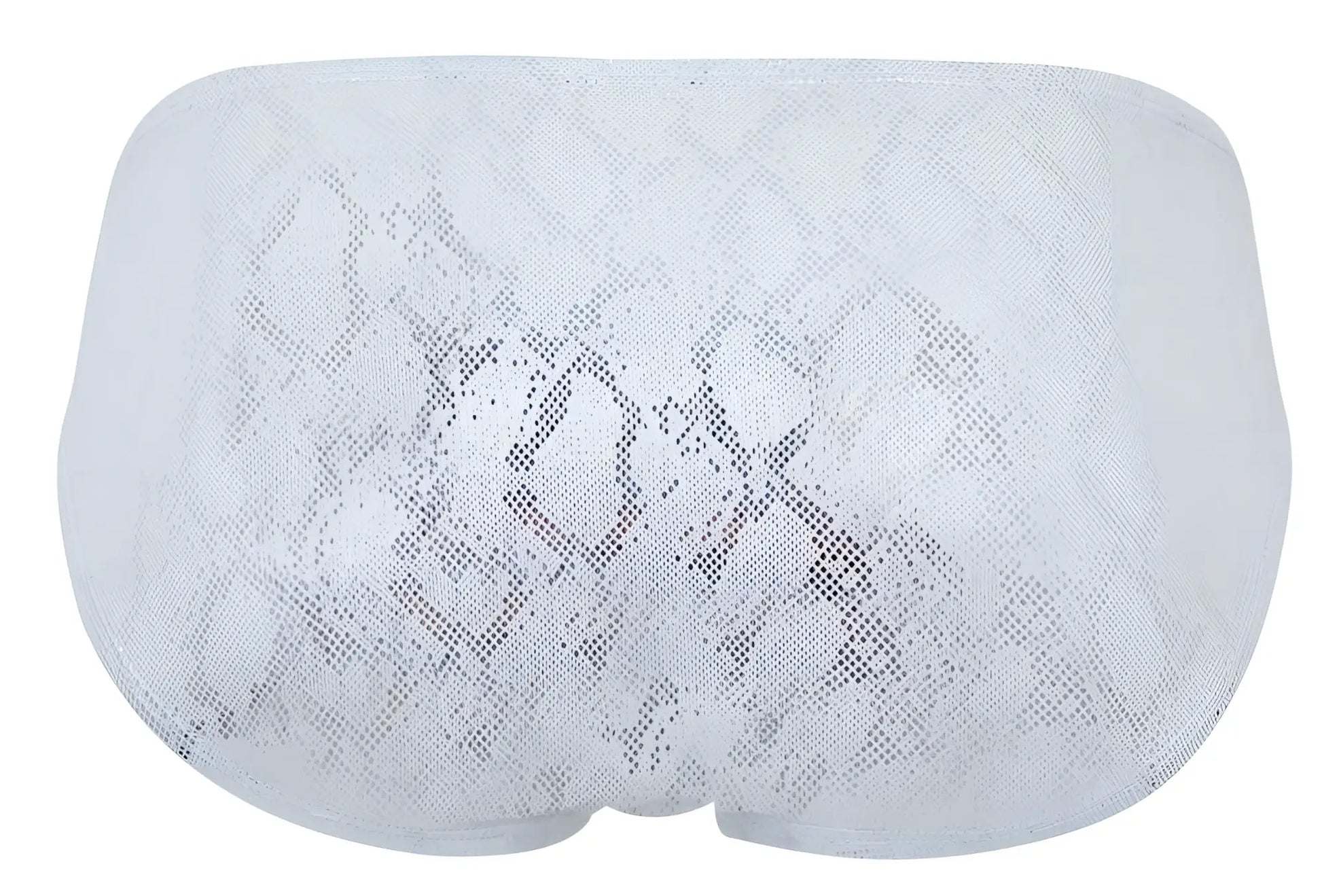 White lace clever 2062 diamond briefs in silver with subtle snake print detail