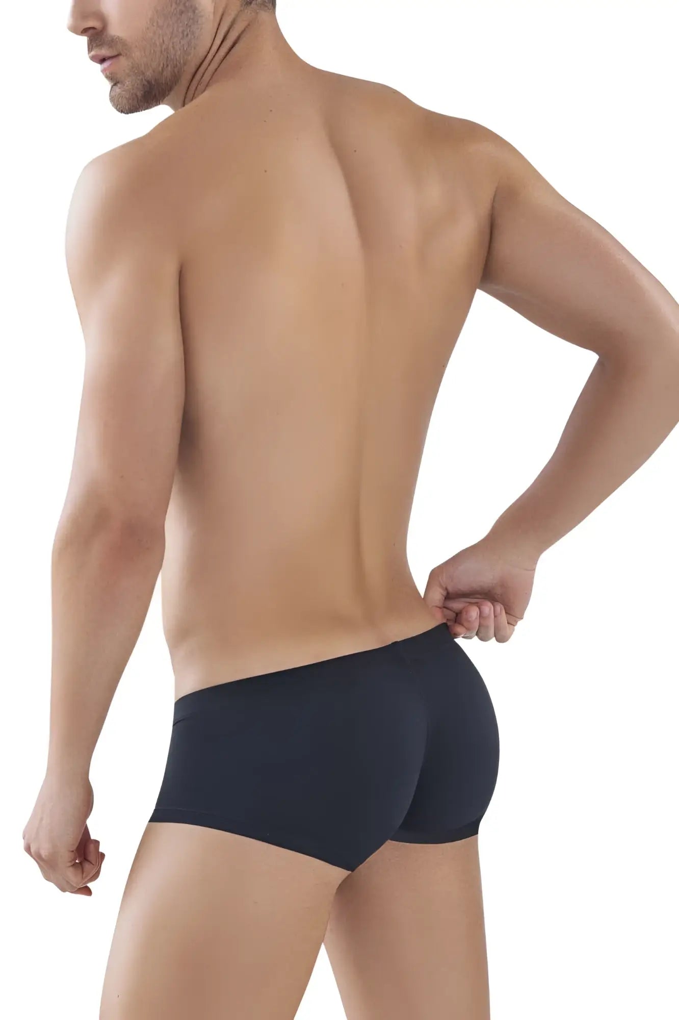Black clever 229924 2pk australian trunks with smooth stretchy fabric and snug fit in men’s form-fitting briefs