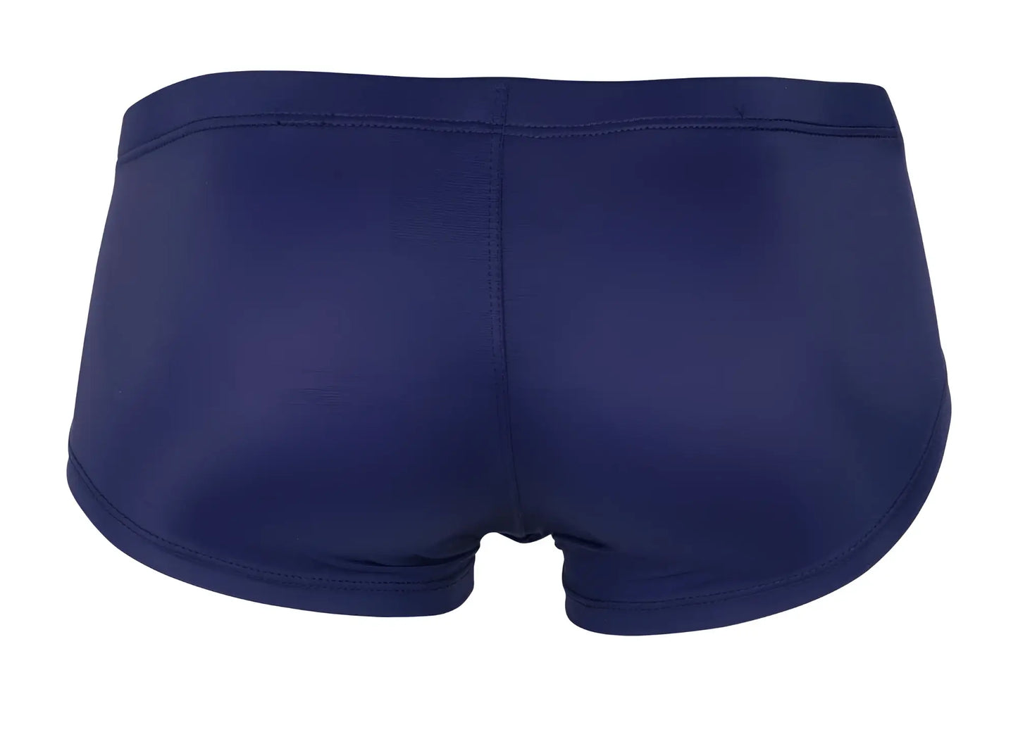 Navy blue clever 229929 australian latin swim trunks with smooth stretchy fabric and seamless construction back side