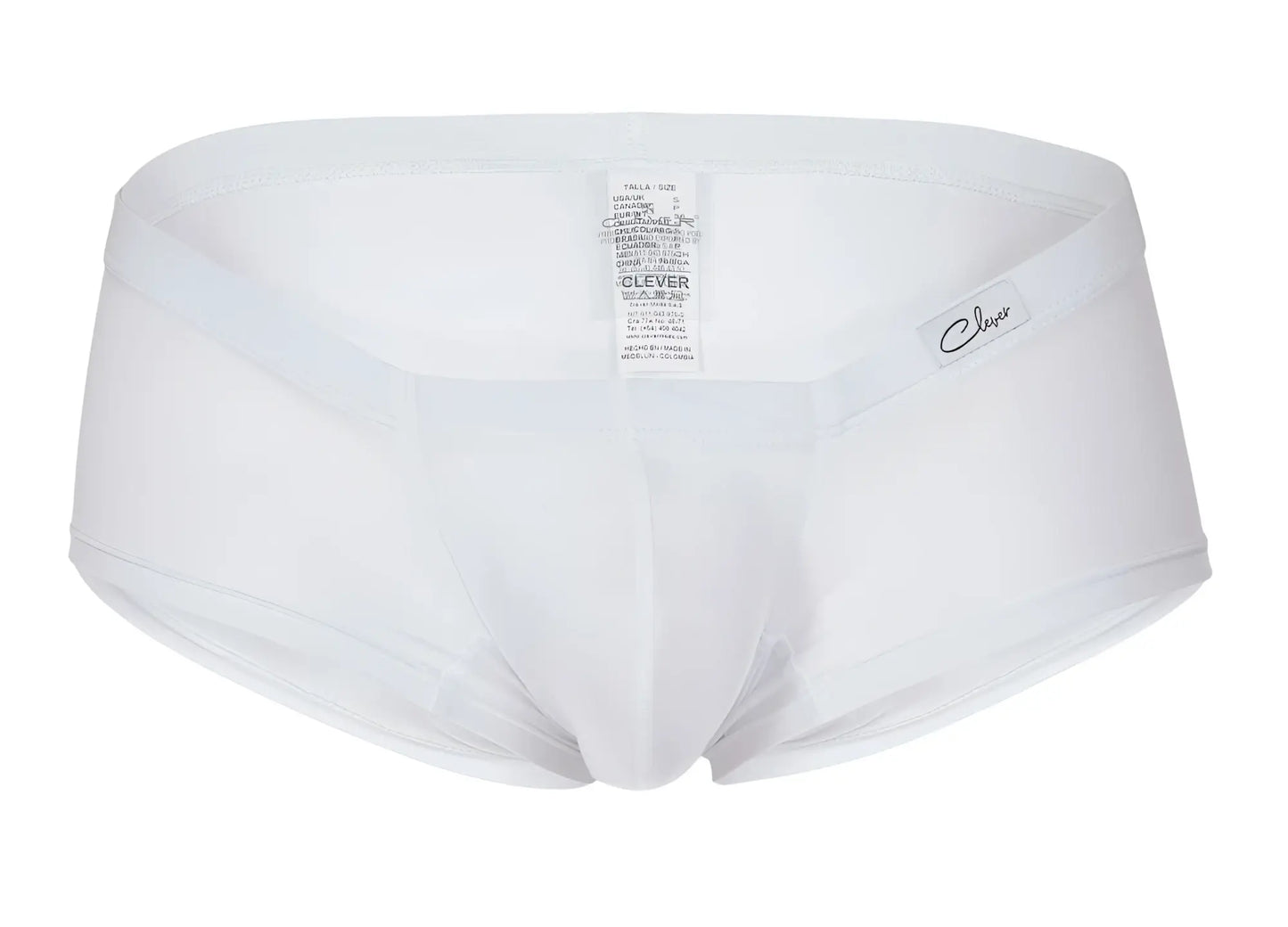 White clever 229930 australian latin trunks in a 3 pack with soft fabric minimalist design in white black and gray