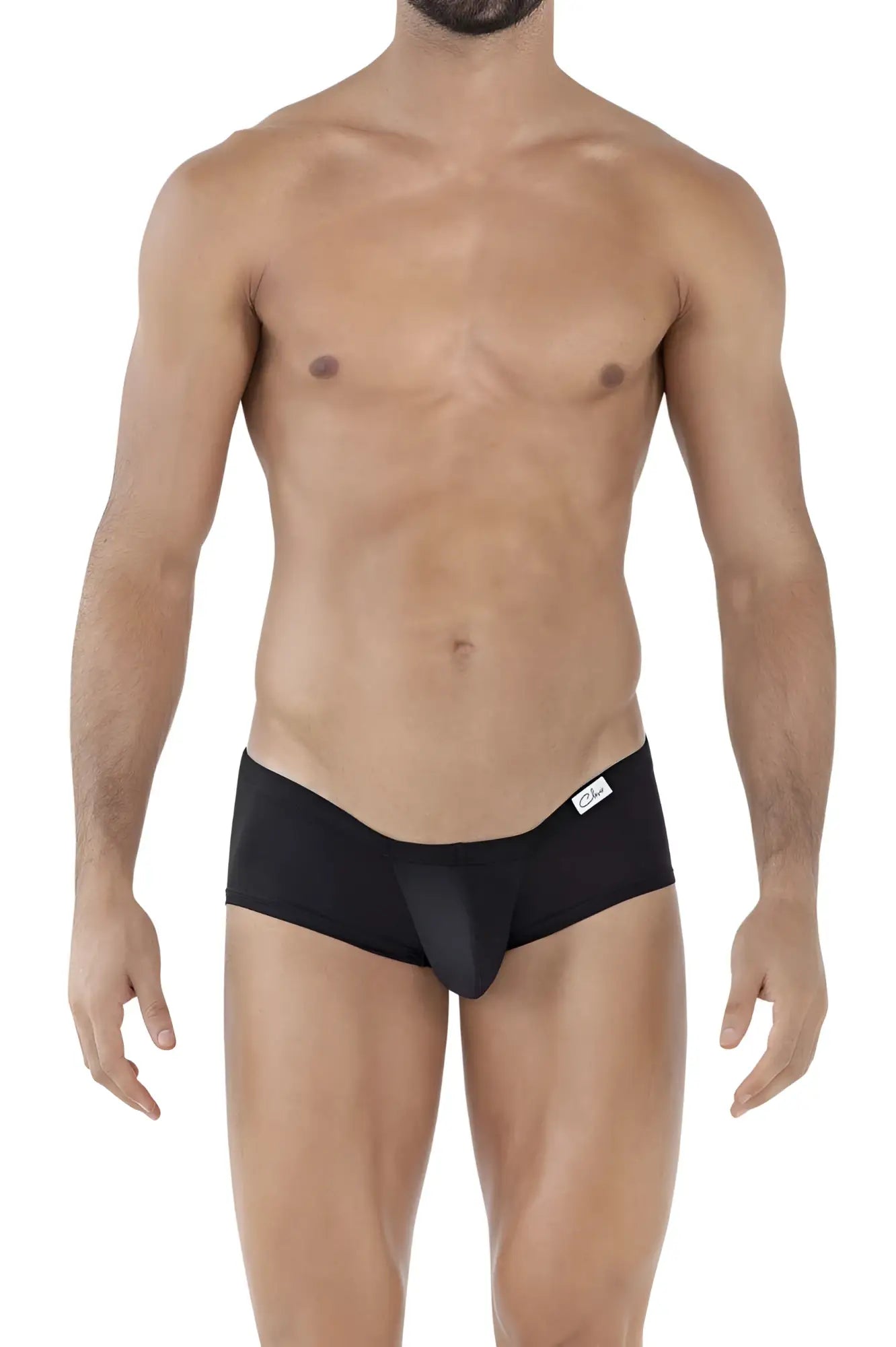 Black men’s briefs clever 229930 3pk australian latin trunks with smooth form fitting design and white black gray colors