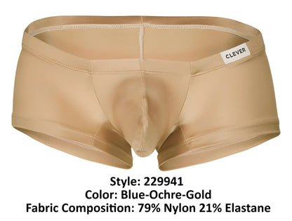 Beige men’s briefs in clever 229941 3pk australian latin trunks with smooth nylon elastane blend fabric