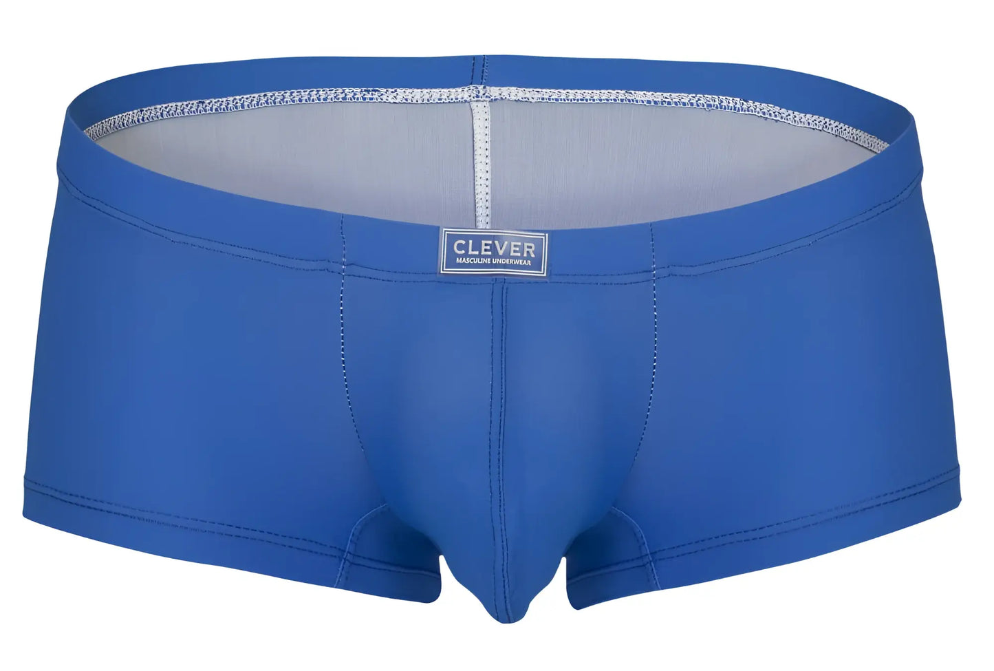 Blue clever men’s briefs with smooth form-fitting design and gray interior lining from clever 229946 7pk trunks multi-colored