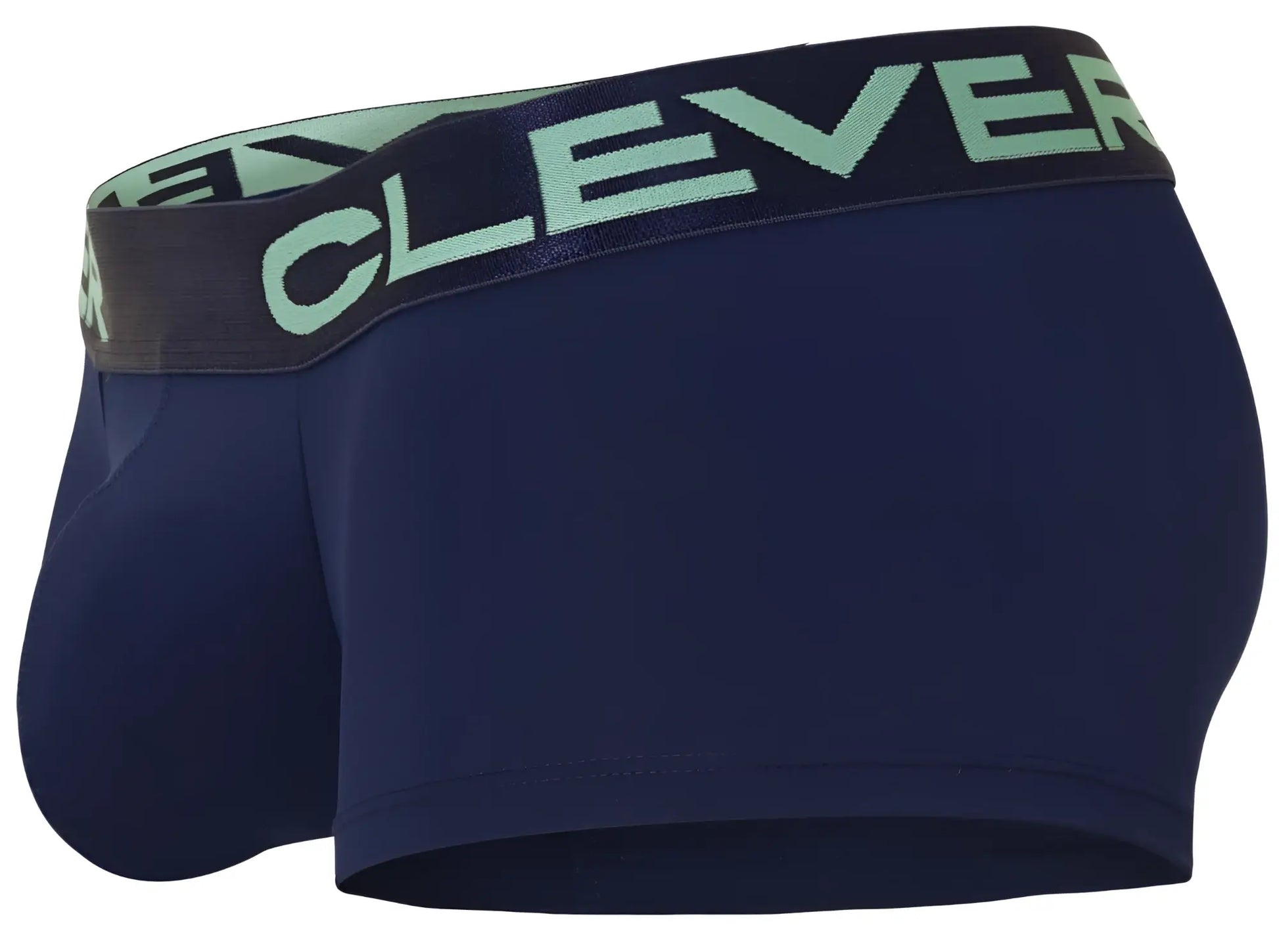 Navy blue clever boxer briefs with black waistband light green logo from clever 229953 3pk australian latin trunks