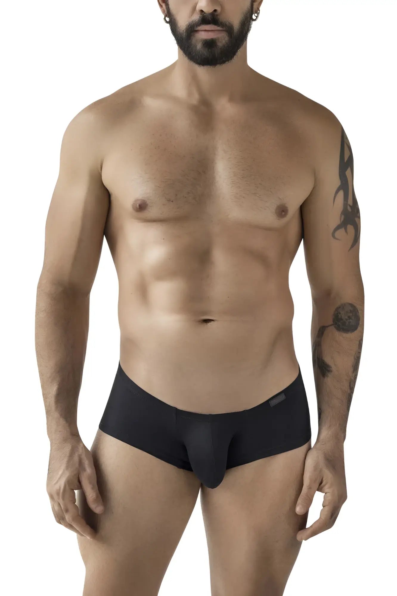 Black men’s briefs clever 229956 12pk australian latin trunks multi-colored with smooth, form-fitting design and subtle logo