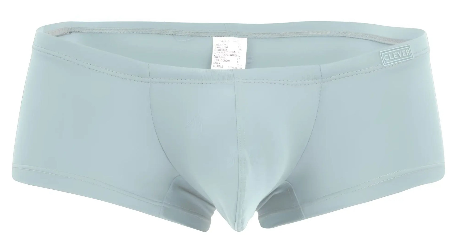 Light blue seamless briefs with subtle clever brand label on waistband from clever 229956 12pk australian latin trunks