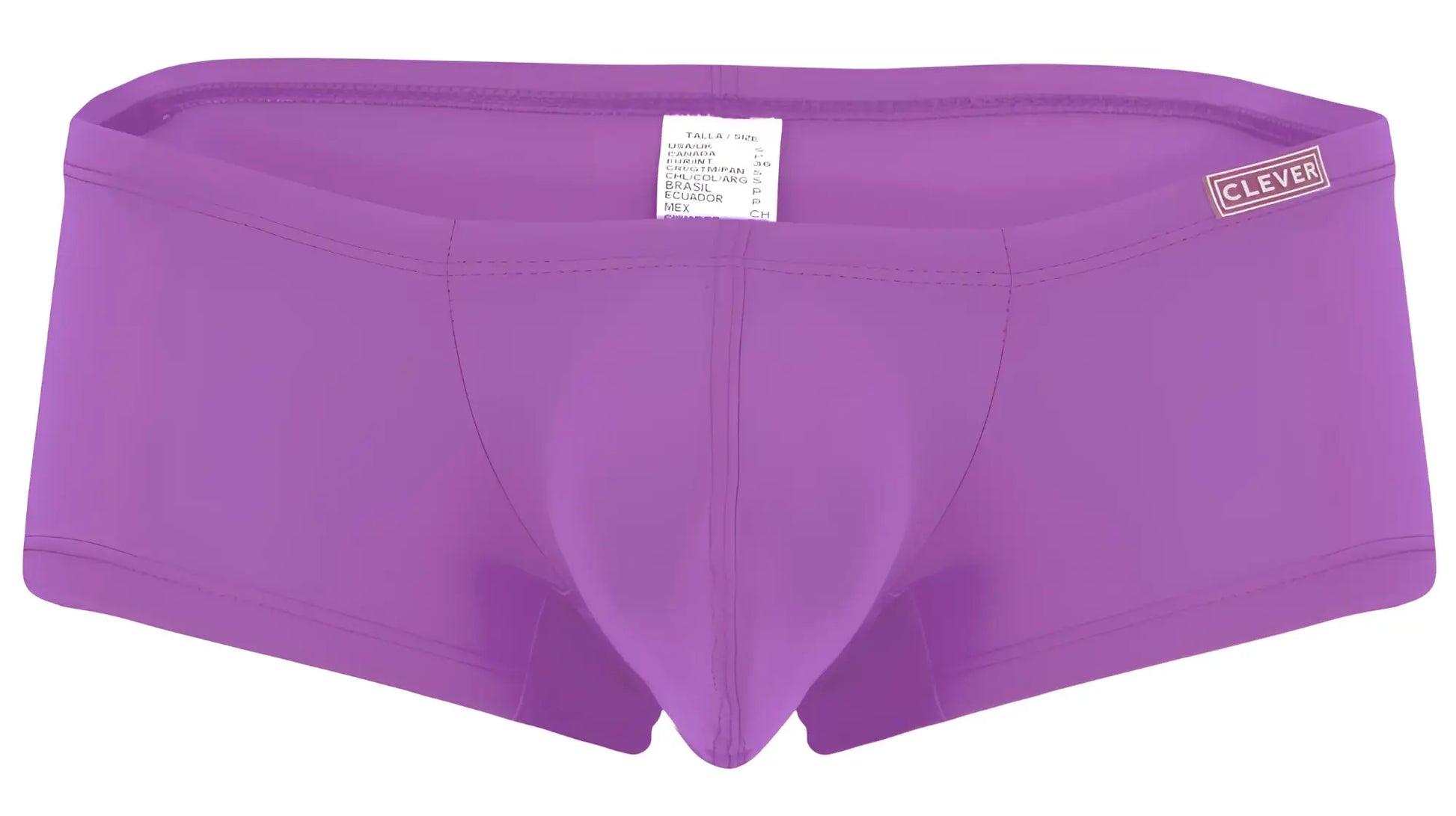 Purple clever brand men’s briefs with branded waistband from clever 229956 12pk australian latin trunks multi-colored set