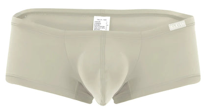Beige cleved men’s briefs with smooth form-fitting design and reinforced seams from clever 229957 12pk trunks