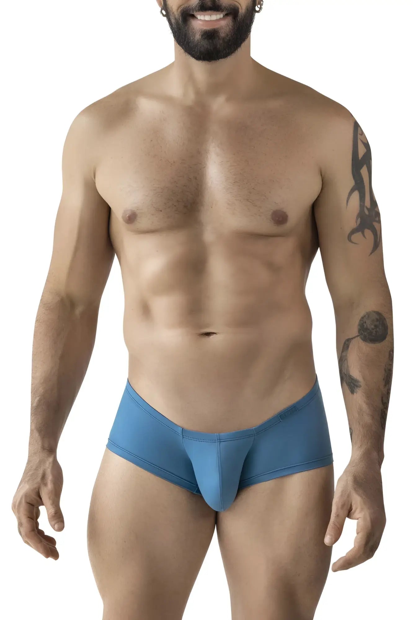 Clever 229957 12pk australian latin trunks multi-colored athletic briefs with snug form-fitting blue design