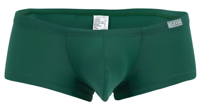 Dark green clever 229957 men’s briefs with subtle seam design and brand label on waistband in multi-colored pack