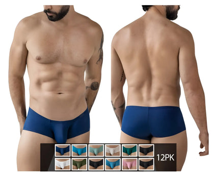 Navy blue seamless briefs from clever 229957 12pk australian latin trunks multi-colored collection