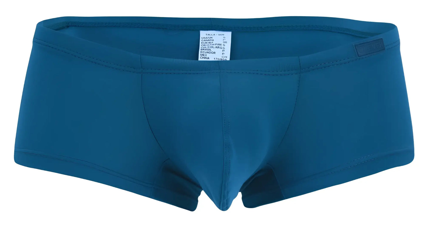Teal-colored form-fitting briefs with smooth fabric and subtle stitching from clever 229957 12pk australian latin trunks