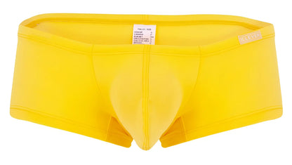 Bright yellow mens briefs with supportive contoured design and elastic waistband from clever 229959 3pk australian latin trunks