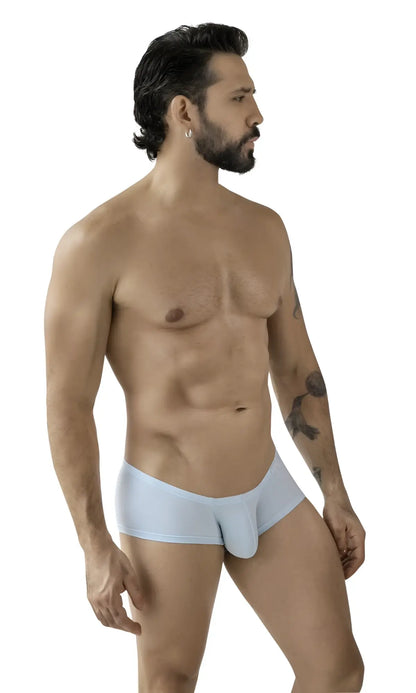 Light blue smooth textured men’s briefs with contoured design from clever 229960 3pk australian latin trunks multi-colored