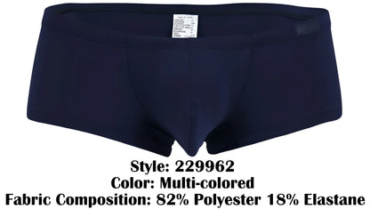 Navy blue men’s briefs in clever 229962 3pk australian latin trunks made of smooth 82% polyester 18% elastane blend