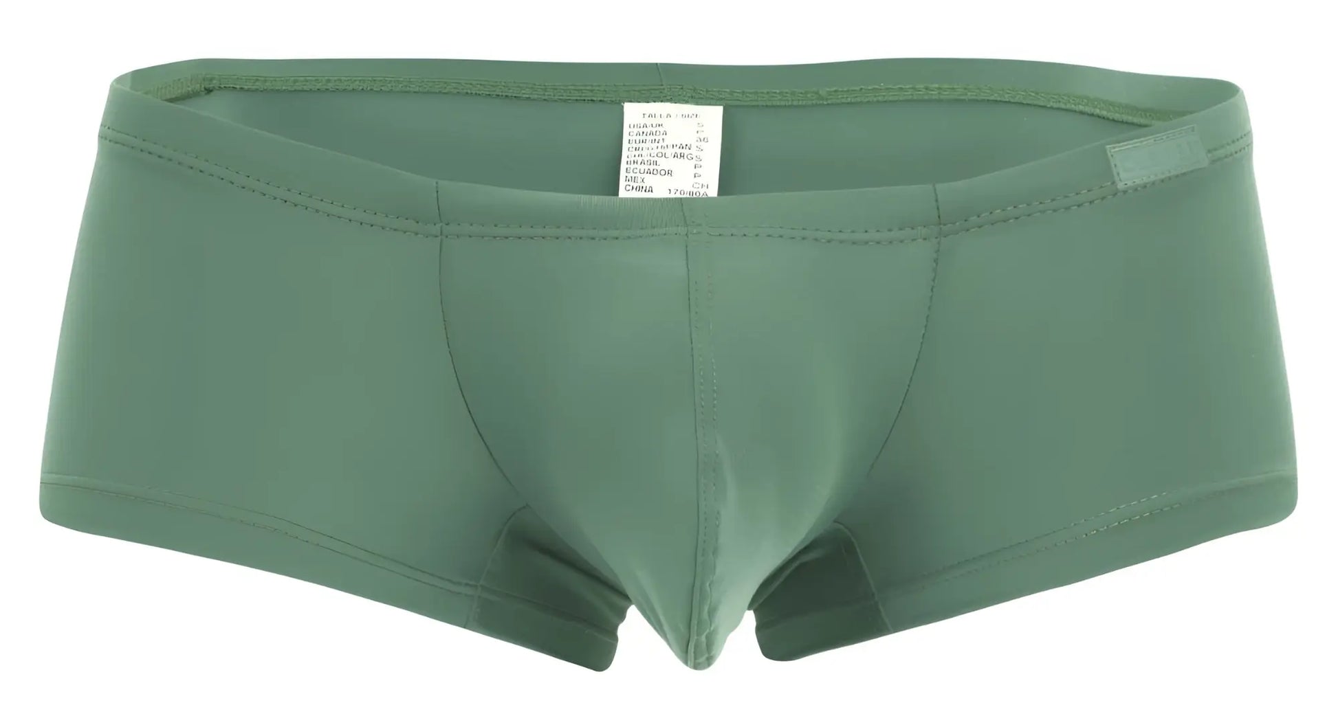 Olive green men’s clever 229962 3pk australian latin trunks with smooth stretchy fabric and simple design