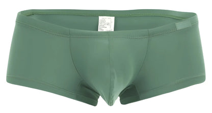 Olive green men’s clever 229962 3pk australian latin trunks with smooth stretchy fabric and simple design