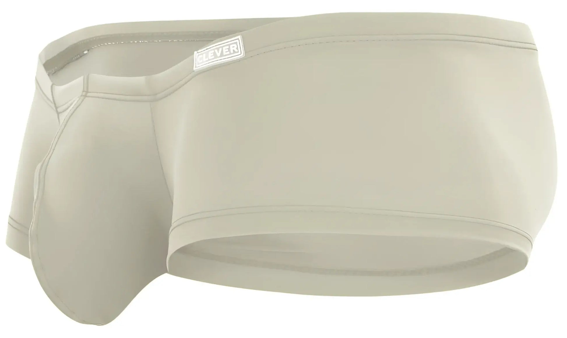 Beige clever 229963 3pk australian latin trunks with subtle seam detail and white eleven brand tag on waistband