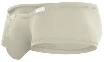 Beige clever 229963 3pk australian latin trunks with subtle seam detail and white eleven brand tag on waistband