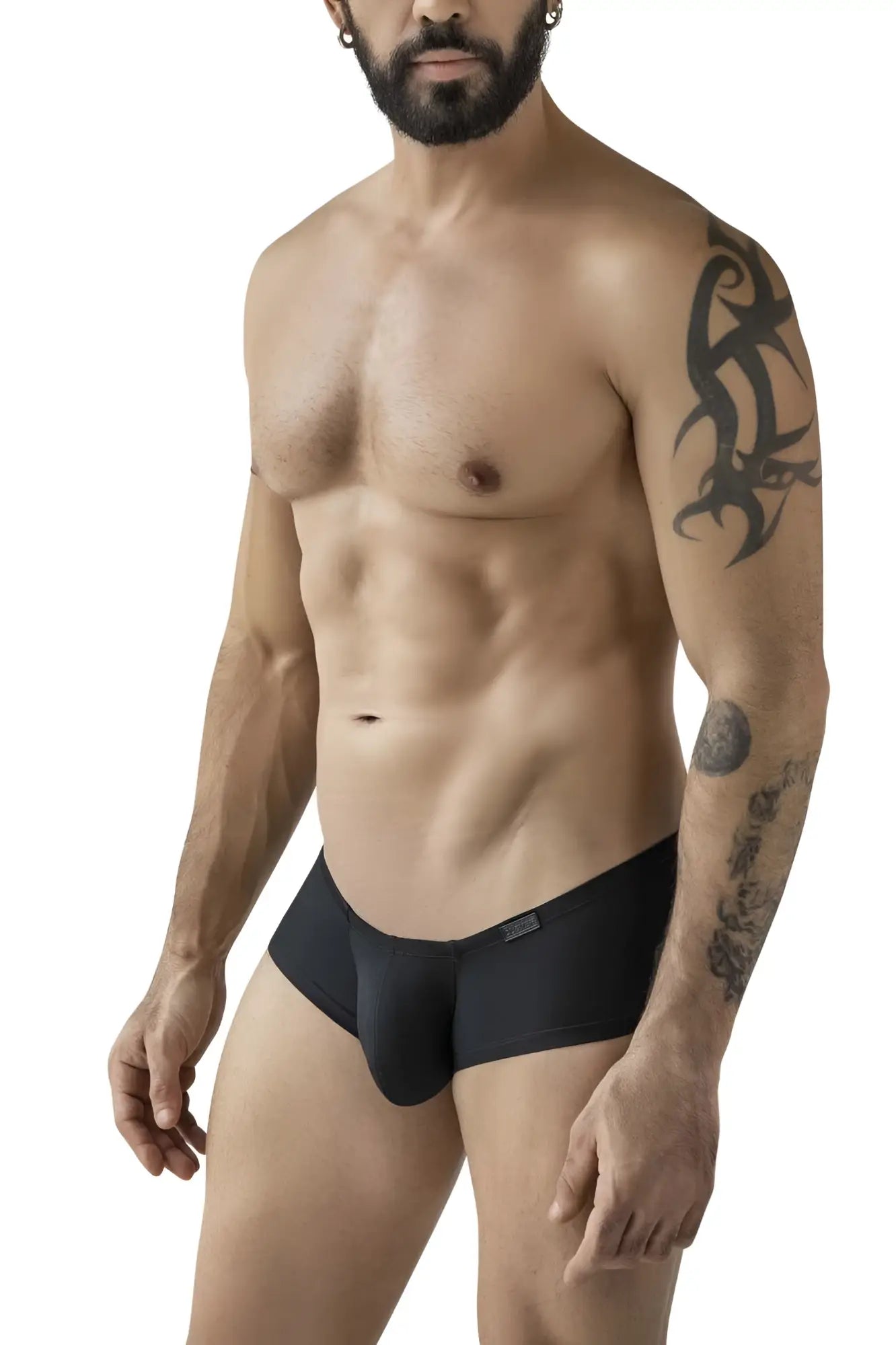 Black men’s briefs clever 229963 3pk australian latin trunks with smooth form-fitting design in multi-colored fabric