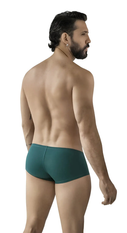 Teal-colored form-fitting briefs with smooth fabric finish from clever 229963 3PK Australian Latin trunks multi-colored pack