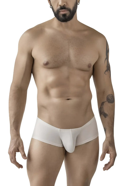 White men’s clever 229963 3pk australian latin trunks with smooth form-fitting multi-colored briefs design