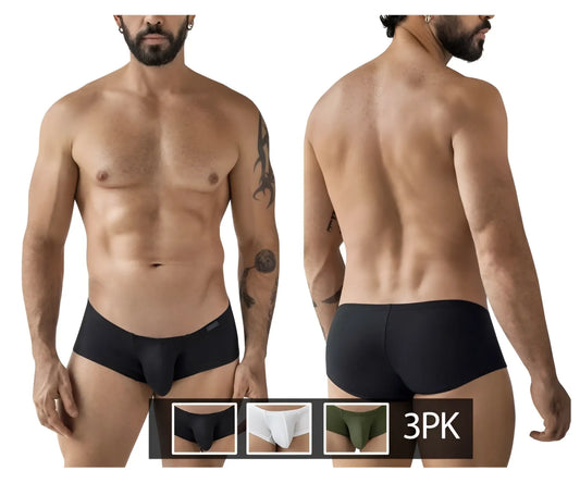 Clever 229964 australian latin trunks 3pk multicolored black men’s briefs with a smooth form-fitting design