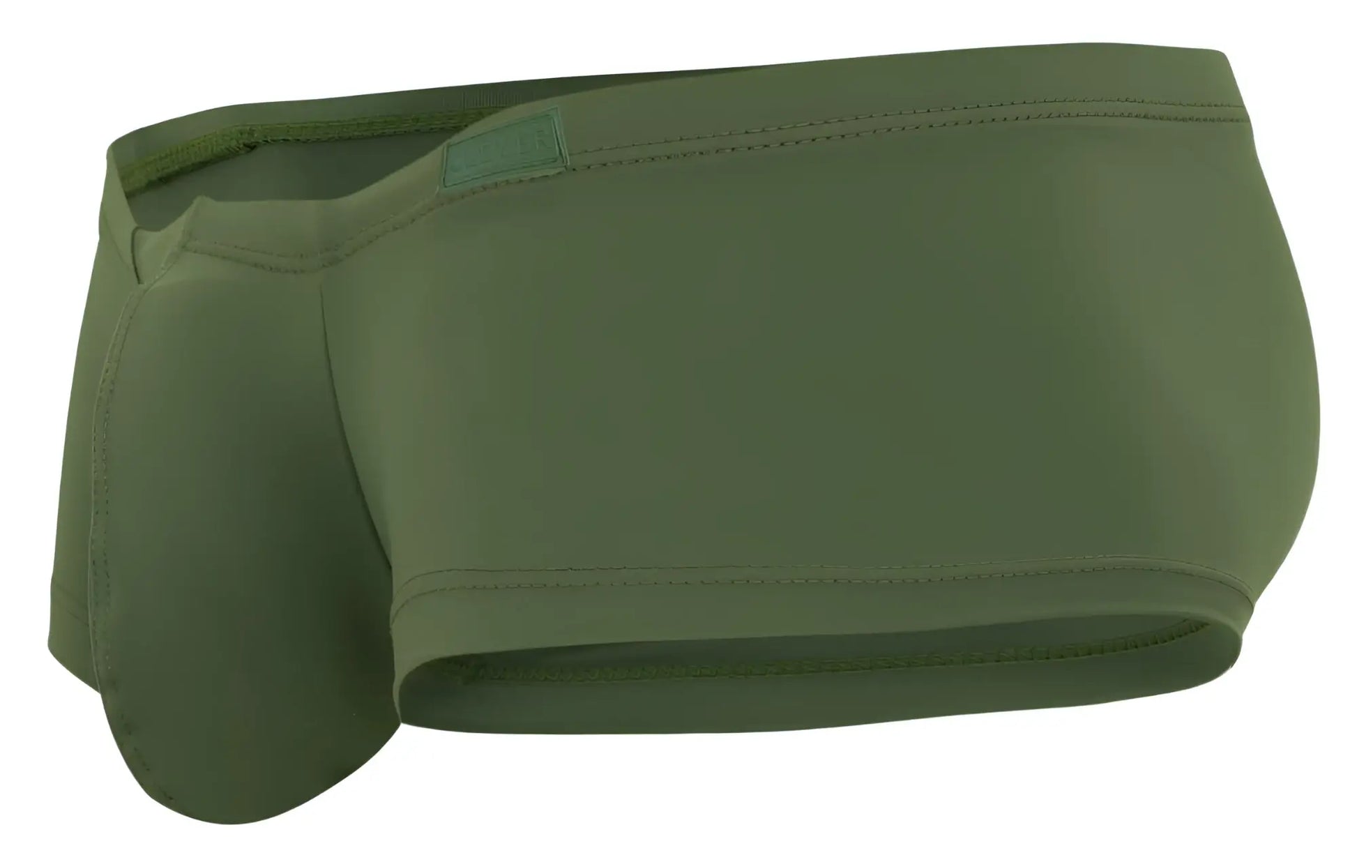 Olive green clever 229964 3pk australian latin trunks with smooth stretchy fabric and subtle stitched waistband detail