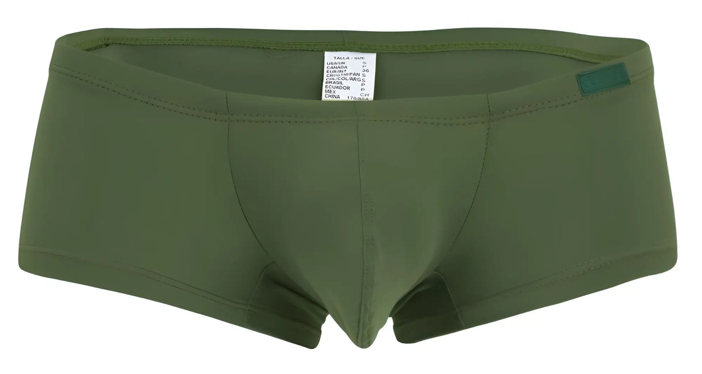 Olive green men’s briefs clever 229964 3pk australian latin trunks with smooth stretchy fabric and waistband seam detail