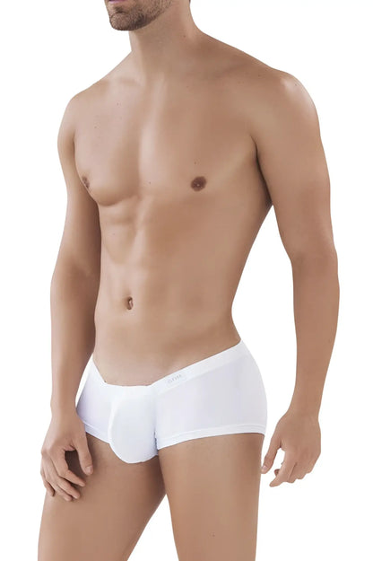 White clever 2373 australian latin boxer briefs with a smooth form-fitting design and subtle waistband logo