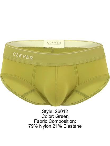 Olive green clever 26012 atenea briefs made from 79 nylon and 21 elastane comfortable fit underwear