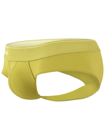 Clever 26012 atenea briefs green men’s underwear with smooth stretchy fabric and contoured design in front view