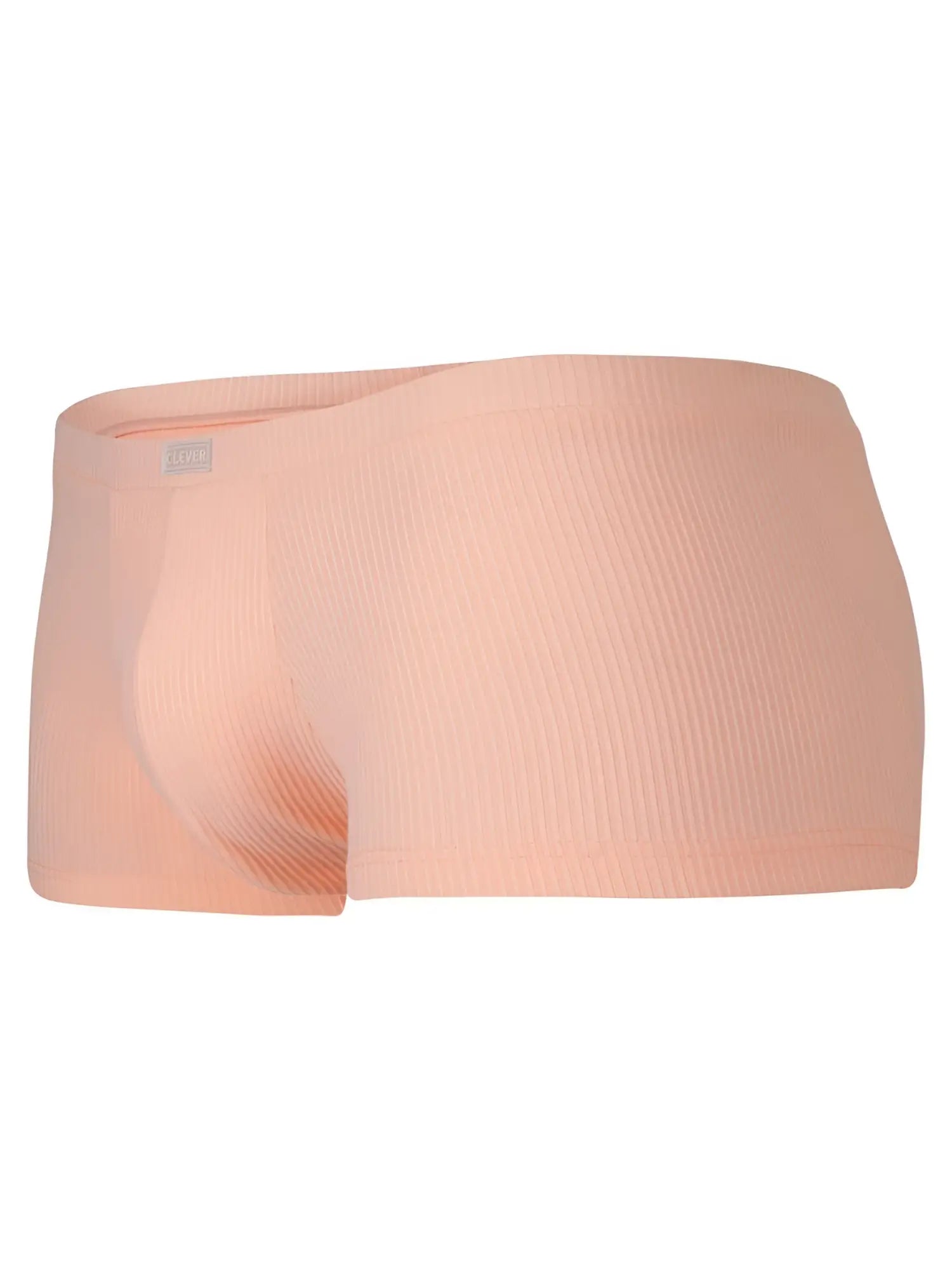 Peach-colored ribbed men’s briefs with subtle brand tag on waistband apolo trunks color orange model 26014