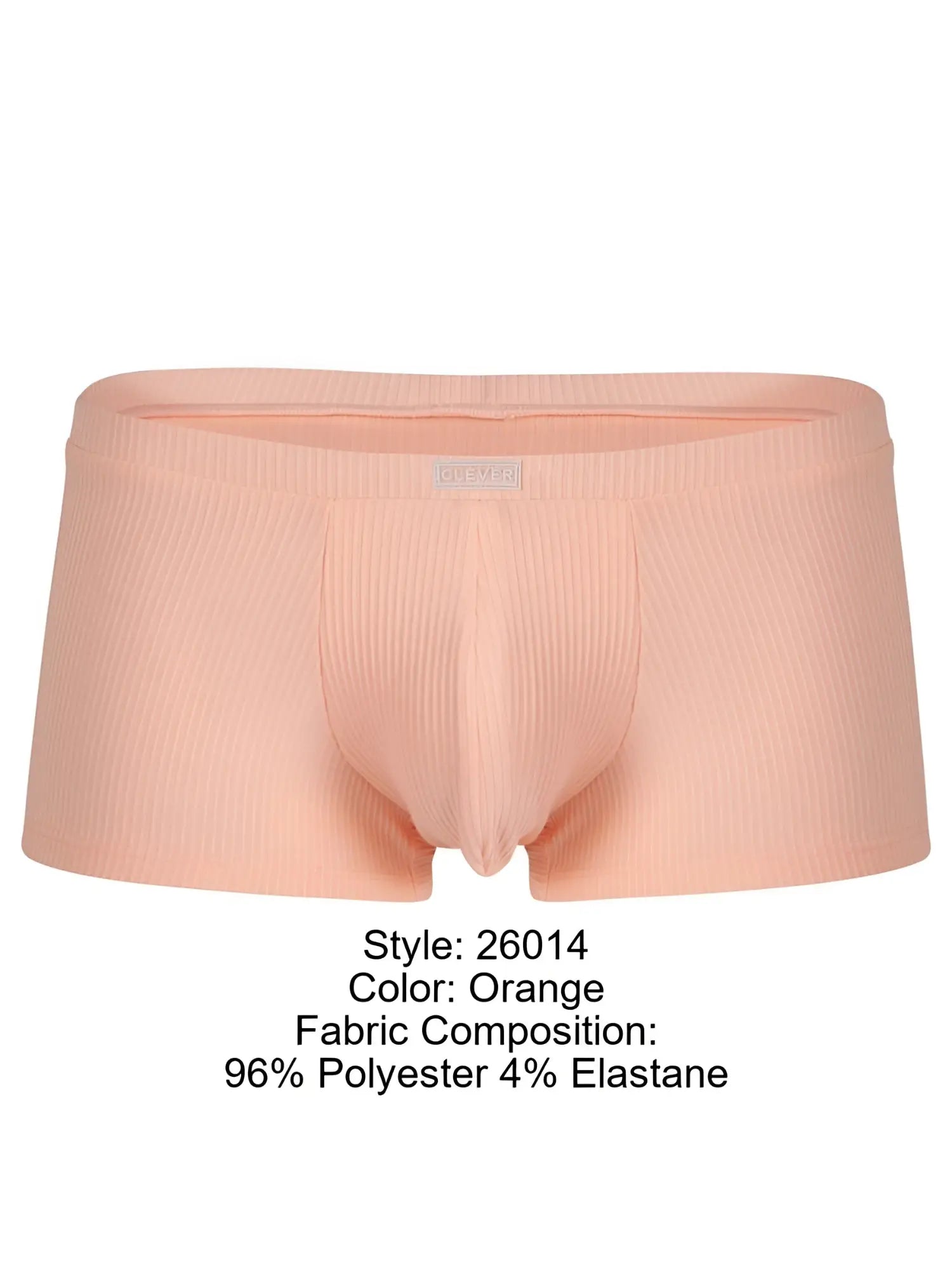 Orange ribbed men’s briefs 26014 apolo trunks made of 96 polyester and 4 elastane for comfortable wear