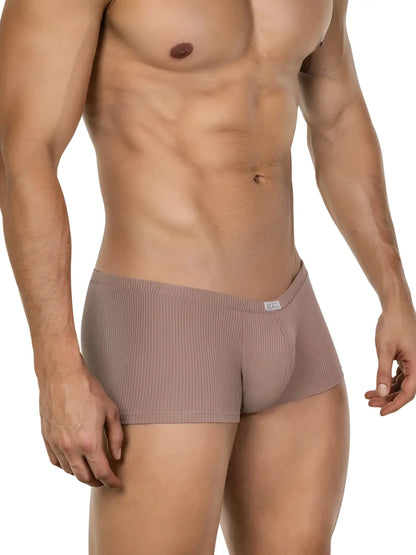 Beige ribbed clever 26015 apolo briefs with snug fit and elastic waistband for sophisticated comfort and style