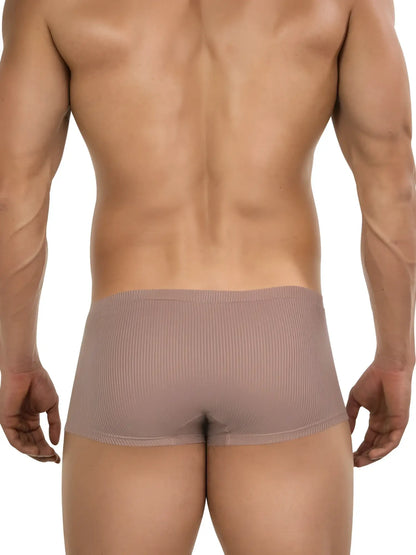 Beige ribbed clever 26015 apolo trunks with snug form-fitting design for sophisticated comfort and style