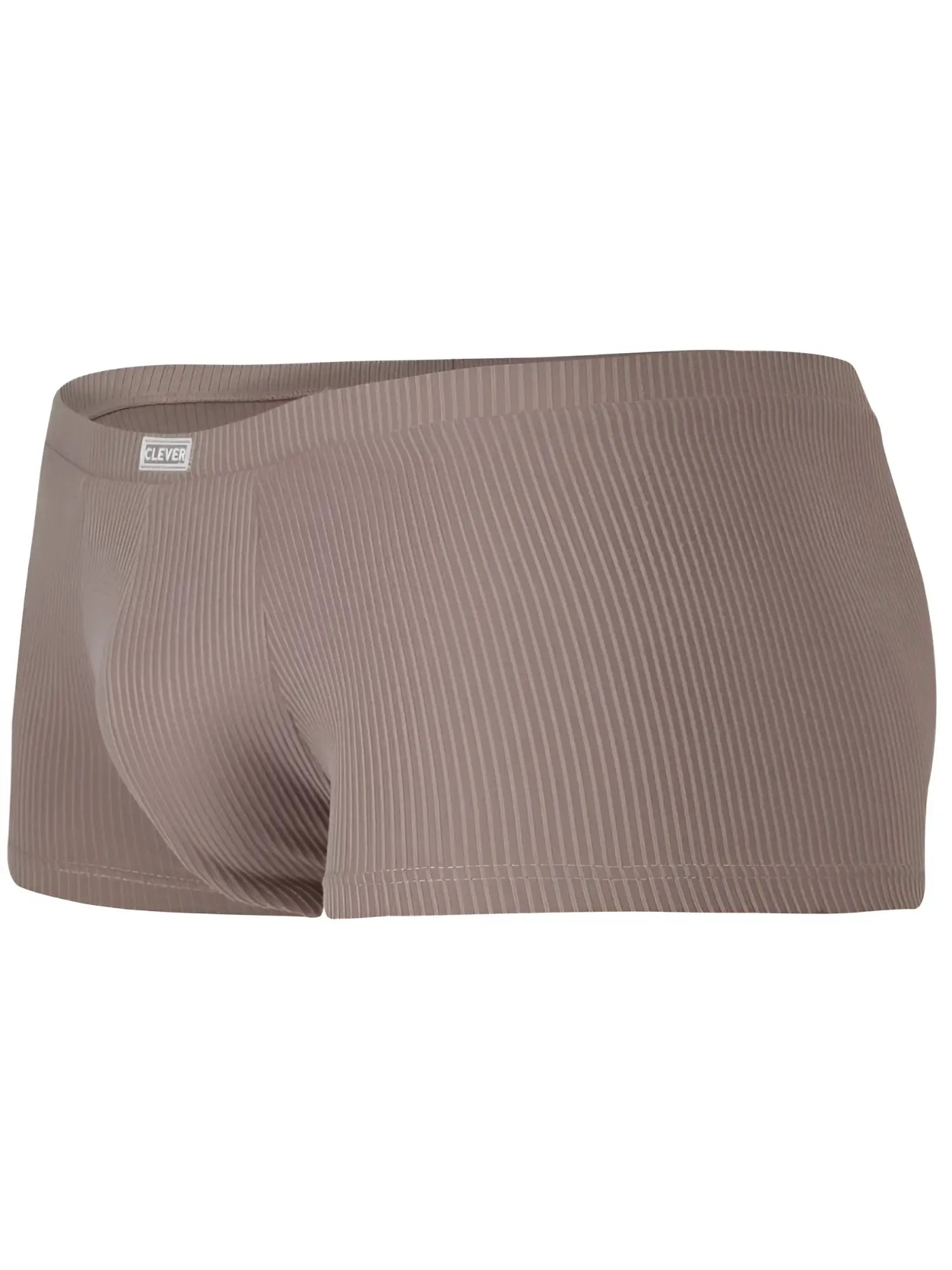 Beige ribbed cotton briefs with subtle texture and branded waistband label from clever 26015 apolo trunks sand